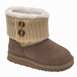 Botines niña Chicco modelo Charmy color marron y beige de microfibra forrada de borregito por dentro Botas tipo australianas de la marca italiana Chicco muy ligeras y calentitas - Ítem