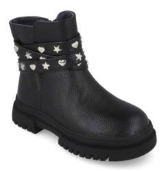 BOTINES GARVALIN NEGRO CORAZON ESTRELLAS