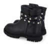 Botines niña Garvalin color negro con adornos de estrellas y corazones botas Garvalin con cierre de cremallera lateral ideales para este invierno muy trending - Ítem1