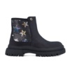 Botines niña Garvalin color negro con estrellas de lentejuelas botas Garvalin tipo Chelsea con cierre de cremallera lateral ideales para este invierno muy trending y combinables - Ítem2