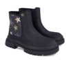 Botines niña Garvalin color negro con estrellas de lentejuelas botas Garvalin tipo Chelsea con cierre de cremallera lateral ideales para este invierno muy trending y combinables - Ítem3