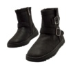 Botines niña Mustang free barefoot modelo Panama Black color negro bota de caña baja de calzado respetuoso muy comodas con cierre de cremallera lateral y ajuste de hebillas lateral con certificado vegano muy comodas y ligeras - Ítem3