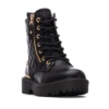 Botines niña Xti color negro con adornos oro espejo y lateral acolchado con certificado vegano con cierre de cremallera lateral y cordones y otra cremallera de adorno tecnologia comfort tech y memory foam pro de Xti the urban brand muy comodas - Ítem2