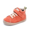Botines niña Zapy barefoot modelo Bolonia color coral y manzana fabricadas en piel de serraje botitas gama Zapyflex de calzado respetuoso natural steps con cierre de tira adherente y elasticos muy comodas y flexibles made in Spain - Ítem3
