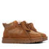 Botines niña de la marca Xti de antelina de caña baja color marron camel forrada de pelo parte de su interior con cierre de cordones botas Xti the urban brand con certificado vegano muy comodas y calentitas con tecnologia comfort tech y memory foam - Ítem1