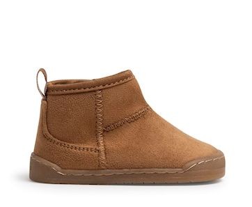 Botines niña y niño Mustang barefoot color marron nuez tan calzado respetuoso de Mustang free con cierre lateral adherente botitas muy comodas ligeras y calentitas con pelo por dentro con certificado vegano avaladas por el Dr Juanjo Lopez by Mustang