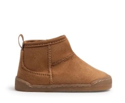 Botines niña y niño Mustang barefoot color marron nuez tan calzado respetuoso de Mustang free con cierre lateral adherente botitas muy comodas ligeras y calentitas con pelo por dentro con certificado vegano avaladas por el Dr Juanjo Lopez by Mustang