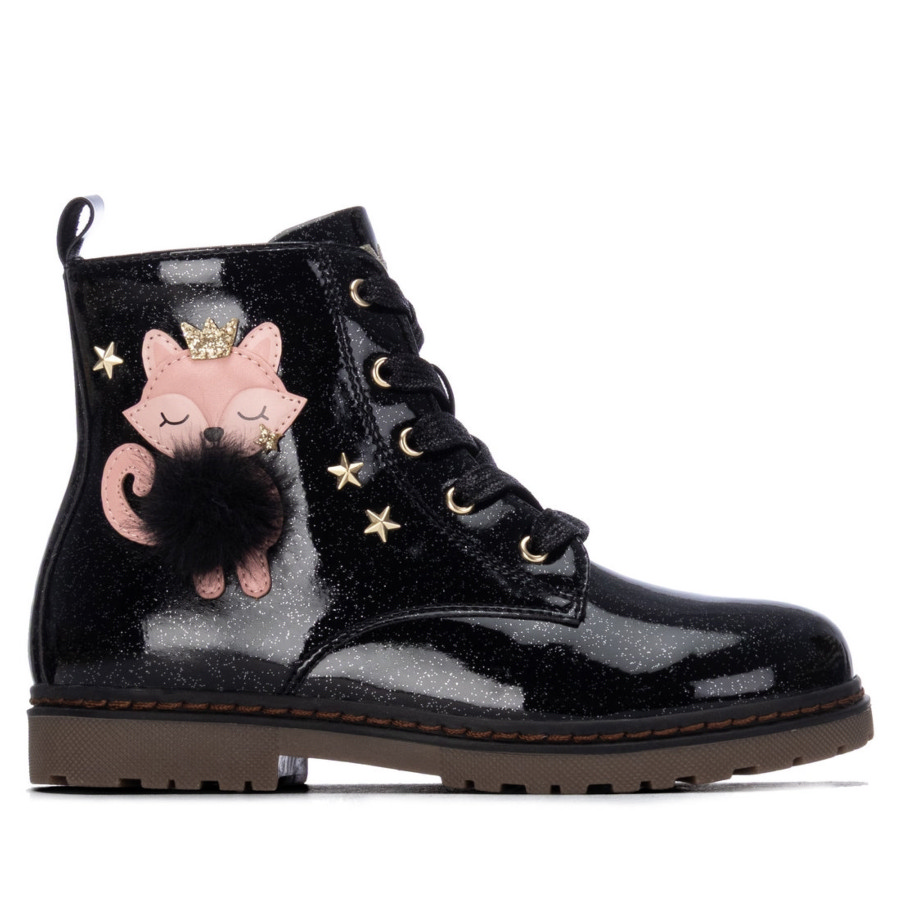 BOTINES CHAROL NEGRO GATO