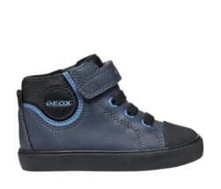 Botines niño Geox Gisli baby boy color azul navy y negro botin Geox respira muy comodos y calentitos afelpados por dentro con suela de membrana transpirable e impermeable con cierre de tira adherente y elasticos un top ventas by Geox