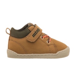 Botines niño Mustang free barefoot color butter camel zapatos respetuosos de Mustang con cierre de tira adherente y elasticos botitas muy comodas flexibles y ligeras con certificado vegano