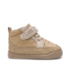Botines niño Zapy barefoot modelo Lecce color arena y beig botitas unisex gama Zapyflex de calzado respetuoso natural steps con cierre de tira adherente y elasticos muy comodas y flexibles made in Spain - Ítem1