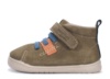 Botines niño Zapy barefoot modelo Lucca color verde musgo naranja y azul jeans botitas Zapyflex de calzado respetuoso natural steps con cierre de tira adherente y elasticos muy comodas y flexibles made in Spain by Zapy - Ítem3