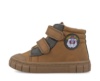 Botines niño barefoot de la marca Garvalin color marron cuero con cohete en el lateral puntera reforzada y cierre de doble tira adherente calzado respetuoso de Garvalin botitas muy comodas y calentitas con forro interior muy calido made in Spain - Ítem1