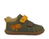 Botines niño barefoot de la marca Garvalin color verde militar y mostaza con dinosaurio en lateral de piel sauvage puntera reforzada y cierre de doble tira adherente calzado respetuoso de Garvalin zapato muy comodo y flexible made in Spain - Ítem3