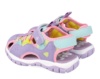 Cangrejeras niña Garvalin color lila amarillo y aqua para trekking playa pisina o cualquier uso sandalias muy comodas con cierre de doble tira adherente y elasticos para un perfecto ajuste con la calidad de Garvalin muy trending - Ítem3