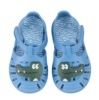 Cangrejeras niño de la marca Igor modelo Tobby Croco color azul con cocodrilo verde sandalias Igor con cierre de tira adherente made in Spain muy comodas para playa y piscina muy divertidas e ideales para este verano - Ítem1