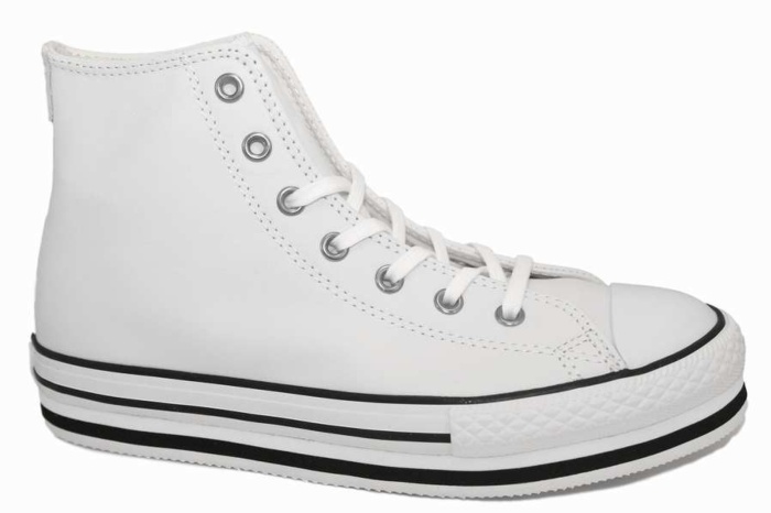 Converse plataforma bota blanco en piel 666392c | Mysweetstep