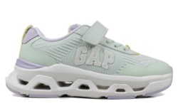 Zapatillas niña GAP modelo Sacramento sneakers de la marca de tendencia GAP color verde malva y amarillo con cierre de tira adherente y elasticos GAP Modern American Optimism muy trending y combinables