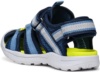 Sandalias niño Geox modelo J Vaniett Mesh Geobuck color azul navy y lima cangrejeras de la marca Geox respira para todo uso montaña playa piscina de la marca Geox respira muy comodas con cierre de doble tira adherente y elasticos - Ítem3