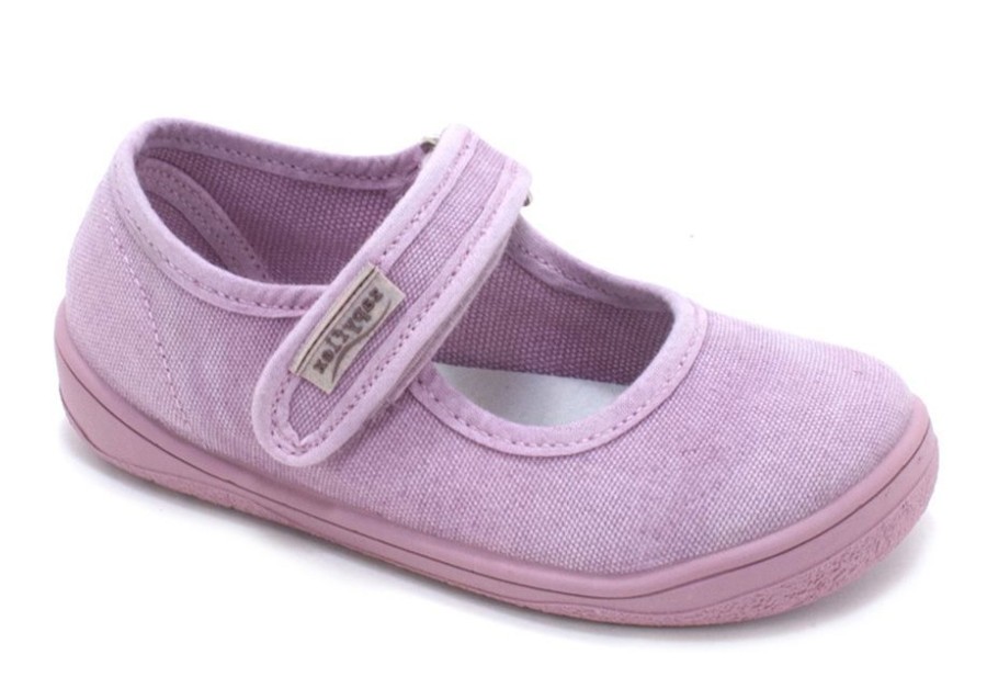 Merceditas niña Zapy barefoot modelo Levante color rosa lis bailarinas de la marca Zapyflex calzado respetuoso con plantilla extraible y cierre de tira adherente fabricadas en España muy cómodas