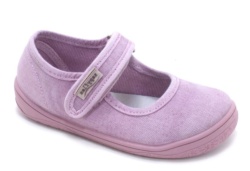 Merceditas niña Zapy barefoot modelo Levante color rosa lis bailarinas de la marca Zapyflex calzado respetuoso con plantilla extraible y cierre de tira adherente fabricadas en España muy cómodas