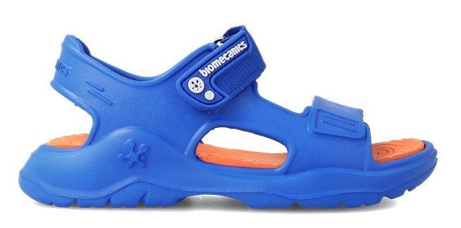 Sandalias niño Biomecanics azul electrico y naranja muy ligeras y flexibles ajuste con velcro perfectas para mojar en playa o piscina las top ventas del verano