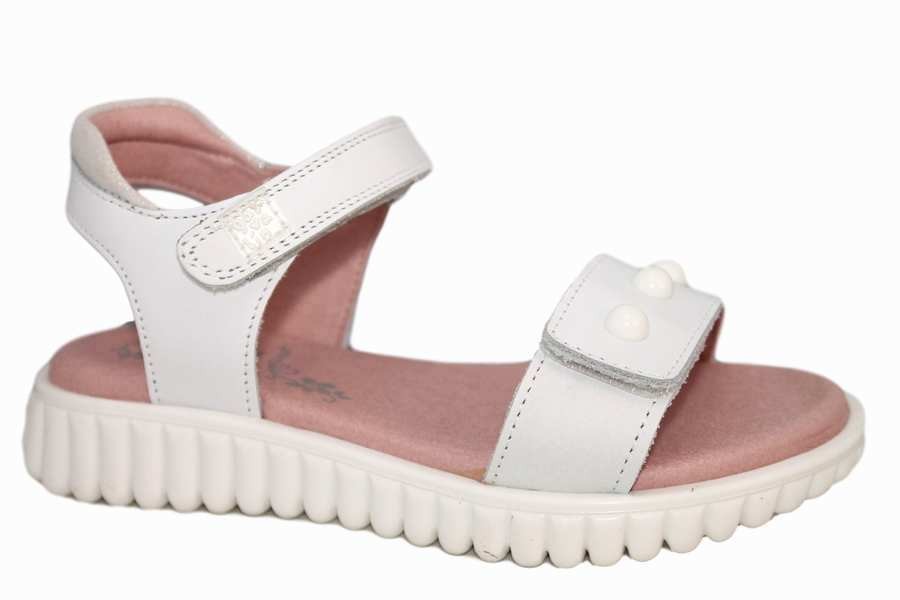 Sandalias Garvalin Agada blanco de piel | Mysweetstep