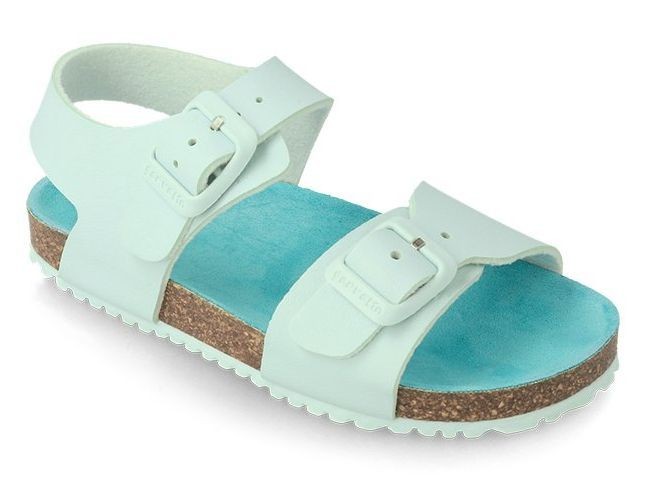 Sandalias Garvalin azul aqua suela bio y cierre de hebillas muy comodas