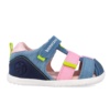 Sandalias niña Biomecanics barefoot color azul jeans y rosa cangrejeras Biomecanics con cierre de tira adherente y puntera reforzada calzado respetuoso de Biomecanics muy comodo y flexible para cualquier uso avalado por el IBV muy trending - Ítem1