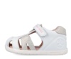 Sandalias niña Biomecanics barefoot color blanc0 y brillo con perrita little princess cangrejeras Biomecanics fabricadas en piel cierre de tira adherente y puntera reforzada calzado respetuoso de Biomecanics muy comodo y flexible avalado por el IBV - Ítem1