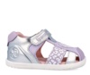 Sandalias niña Biomecanics barefoot color plata y lila con corazon cangrejeras Biomecanics de piel metalcris con cierre de tira adherente y puntera reforzada calzado respetuoso de Biomecanics muy comodo y flexible avalado por el IBV muy trending - Ítem3