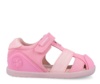 Sandalias niña Biomecanics barefoot color rosa brillo cangrejeras Biomecanics con cierre de tira adherente y puntera reforzada calzado respetuoso de Biomecanics muy comodo y flexible avalado por el IBV muy trending este verano - Ítem1