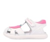Sandalias niña Biomecanics color blanc0 con fresa fabricadas en piel sandalias muy comodas con cierre de tira adherente de la gama bioevolution perfectas para combinar con cualquir look veraniego muy trending y avaladas por el IBV - Ítem1