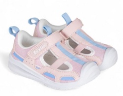 Sandalias niña Chetto Baby Free barefoot modelo casual baby color rosa azul y blanc0 deportivos abiertos para peques calzado respetuoso de la marca Chetto ultraligeras comodas y mega flexibles y anatomicas con cierre de tira adherente y elatico