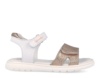 Sandalias niña Garvalin en piel napa color blanc0 y cobre con cierre de doble tira adherente para un perfecto ajuste sandalias pala de Garvalin muy comodas elegantes y trending ideales para este verano - Ítem4