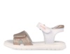 Sandalias niña Garvalin en piel napa color blanc0 y cobre con cierre de doble tira adherente para un perfecto ajuste sandalias pala de Garvalin muy comodas elegantes y trending ideales para este verano - Ítem2