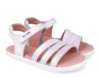 Sandalias niña Garvalin fabricadas en piel napa color blanc0 y escamas nacaradas con cierre de tira adherente para un perfecto ajuste Sandalias con tiras de Garvalin muy comodas elegantes y trending ideales para este verano - Ítem3