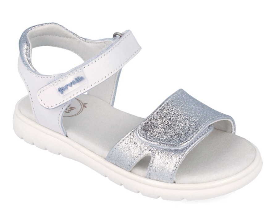 SANDALIAS GARVALIN BLANCO PLATA NAPA