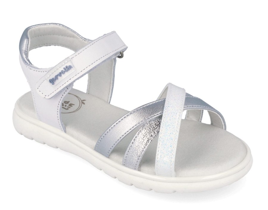 SANDALIAS GARVALIN BLANCO CRUZADA