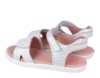 Sandalias niña Garvalin fabricadas en piel serraje color blanc0 y escamas nacaradas con cierre de doble tira adherente para un perfecto ajuste Sandalias de Garvalin muy comodas elegantes y trending ideales para este verano - Ítem4