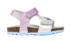 Sandalias niña Geox Lilo&Stitch de la factoria Disneys Sandalias con suela bios de Geox respira con cierre de doble tira adherente color blanc0 silver rosa y azul a las peques les encantara sentirse como en la peli de Lilo & Stitch