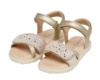 Sandalias niña Geox respira modelo Haiti color oro de piel con cierre de doble tira alherente sandalias de la marca Geox con plantilla de piel y tecnologia Geox respira muy comodas elegantes y fresquitas para vestir este verano - Ítem3