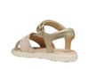 Sandalias niña Geox respira modelo Haiti color oro de piel con cierre de doble tira alherente sandalias de la marca Geox con plantilla de piel y tecnologia Geox respira muy comodas elegantes y fresquitas para vestir este verano - Ítem1