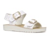 Sandalias niña Geox respira modelo Costarei color blanc0 con troquel de puntos y estrellas cierre de doble hebilla doradas sandalias de la marca Geox con plantilla de piel y tecnologia Geox respira con sistema flexy system muy comodas y flexibles - Ítem4