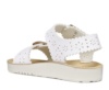 Sandalias niña Geox respira modelo Costarei color blanc0 con troquel de puntos y estrellas cierre de doble hebilla doradas sandalias de la marca Geox con plantilla de piel y tecnologia Geox respira con sistema flexy system muy comodas y flexibles - Ítem1