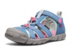Sandalias niña Keen modelo Seacamp Il CNX youth color azul aqua y fucsia cangrejeras Keen para trekking playa o piscina mojables y lavables muy cómodas con cierre de tira adherente y elasticos muy trending este verano - Ítem2