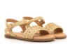 Sandalias niña Mustang barefoot color raffia braid champagne de rafia champagne y oro sandalias abiertas de calzado respetuoso muy comodas y flexibles con cierre de hebilla fabricadas por Mustang free con certificado vegano by Mustang - Ítem1