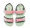 Sandalias niña Mustang barefoot color town pink nylon rosa verde y azul sandalias abiertas de calzado respetuoso muy comodas y flexibles con cierre de doble tira adherente Mustang free con certificado vegano by Mustang - Ítem2