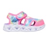 Sandalias niña Skechers modelo Cutie Clouds heart lights con luces en los corazones de la suela color rosa y multicolor con etampado de arco iris y nubes cangrejeras Skechers con cierre de tira adherente - Ítem4