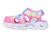 Sandalias niña Skechers modelo Cutie Clouds heart lights con luces en los corazones de la suela color rosa y multicolor con etampado de arco iris y nubes cangrejeras Skechers con cierre de tira adherente - Ítem3